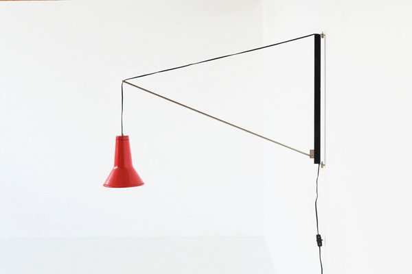 Adjustable Arc Wall Lamp by W. Hagoort for Hagoort, the Netherlands, 1960s-BXV-1818729