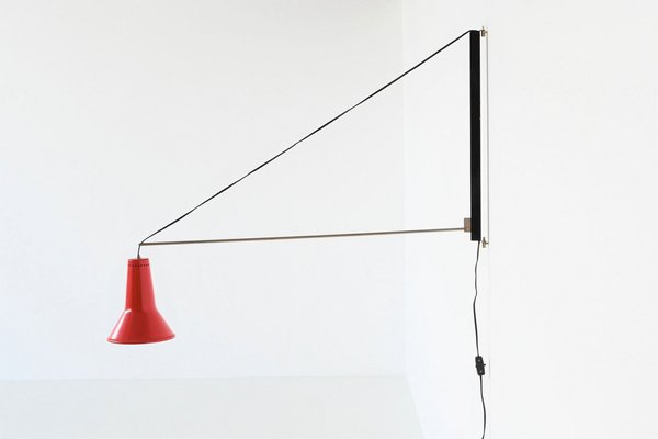 Adjustable Arc Wall Lamp by W. Hagoort for Hagoort, the Netherlands, 1960s-BXV-1818729