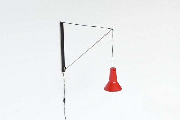 Adjustable Arc Wall Lamp by W. Hagoort for Hagoort, the Netherlands, 1960s-BXV-1818729