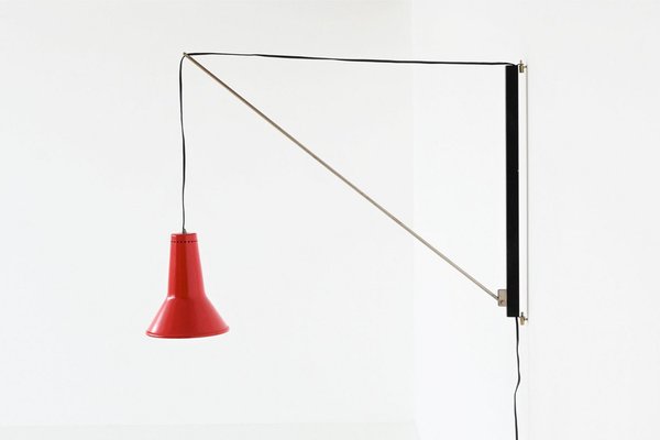 Adjustable Arc Wall Lamp by W. Hagoort for Hagoort, the Netherlands, 1960s-BXV-1818729