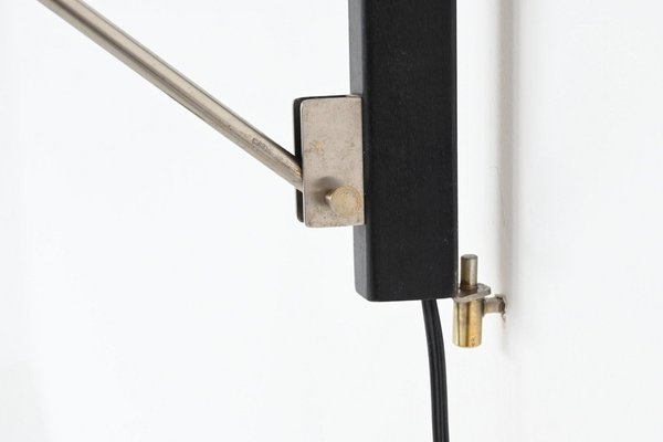 Adjustable Arc Wall Lamp by W. Hagoort for Hagoort, the Netherlands, 1960s-BXV-1818729