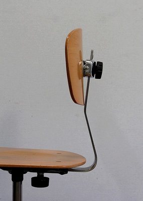 Adjustable Architect's Chair in Chromed Metal, 1960s-RVK-1016382