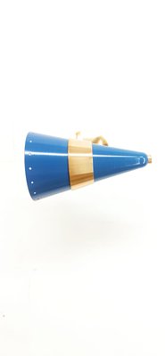 Adjustable Blue & Gold Cone Wall Lamp-QLH-1326278