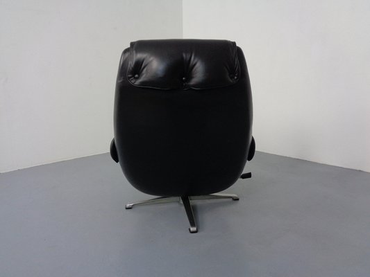 Adjustable Danish Leather Swivel Chair by Gustav Thams, 1960s-RDW-1161252