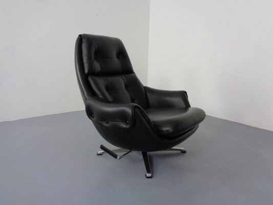 Adjustable Danish Leather Swivel Chair by Gustav Thams, 1960s-RDW-1161252