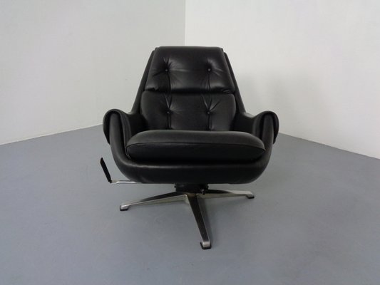 Adjustable Danish Leather Swivel Chair by Gustav Thams, 1960s-RDW-1161252