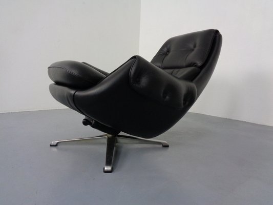 Adjustable Danish Leather Swivel Chair by Gustav Thams, 1960s-RDW-1161252