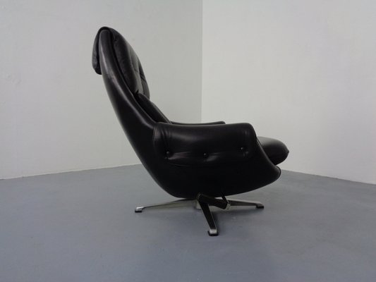 Adjustable Danish Leather Swivel Chair by Gustav Thams, 1960s-RDW-1161252