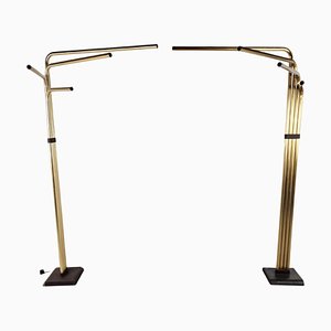 Adjustable Floor Lamps in Brass attributed to Goffredo Reggiani, Italy, 1970s, Set of 2-IRH-1396125