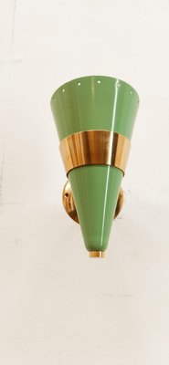 Adjustable Green & Gold Cone Wall Lamp-QLH-1326275