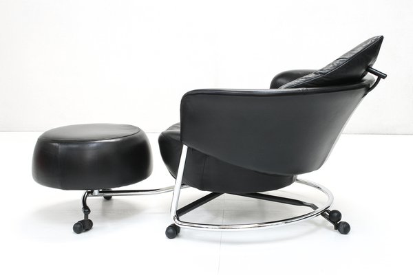 Adjustable Leather Girotonda Lounge Chair by Francesco Binfaré for Cassina, 1990s-SES-1311793