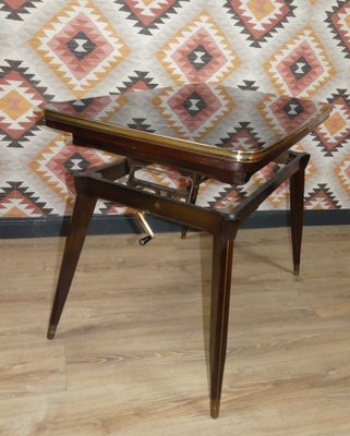 Adjustable Multifunctional Patterned Coffee Table in Glass, 1960s-AFE-1372130