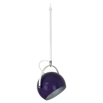 Adjustable Pop Art Panton Style Hanging Light with Purple Spot, Germany, 1970s-QZ-1053104