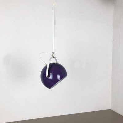 Adjustable Pop Art Panton Style Hanging Light with Purple Spot, Germany, 1970s-QZ-1053104