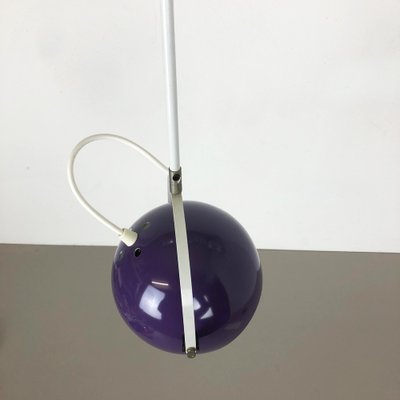 Adjustable Pop Art Panton Style Hanging Light with Purple Spot, Germany, 1970s-QZ-1053104