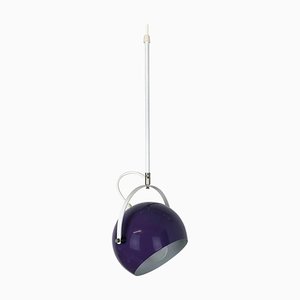 Adjustable Pop Art Panton Style Hanging Light with Purple Spot, Germany, 1970s-QZ-1053104