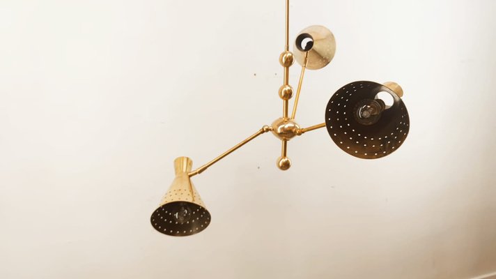 Adjustable Sputnik Lamp with Perforated Cones-QLH-980055