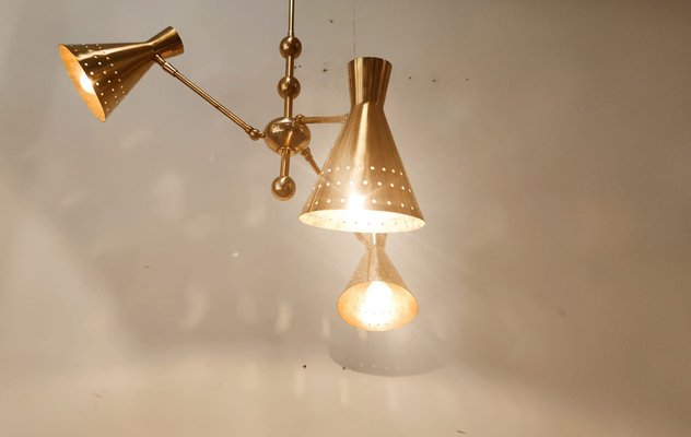 Adjustable Sputnik Lamp with Perforated Cones-QLH-980055