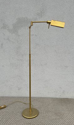 Adjustable Swing Arm Brass Floor Lamp from Holtkötter, 1970s-WZZ-1802319