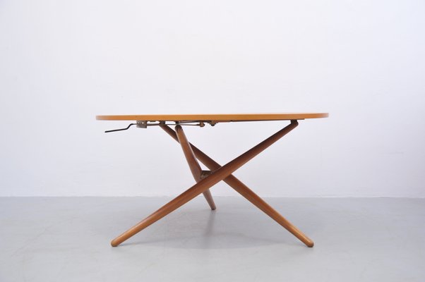 Adjustable Table in Cherry by Jürg Bally for Wohnhilfe-ZE-989889