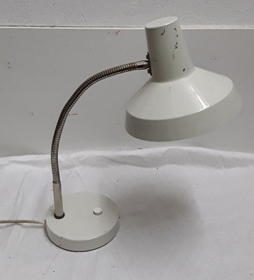 Adjustable Table Lamp with Light Grey Painted Metal Base, 1970s-HOI-798306