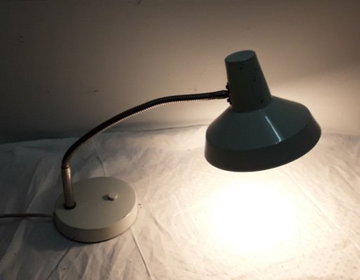 Adjustable Table Lamp with Light Grey Painted Metal Base, 1970s-HOI-798306