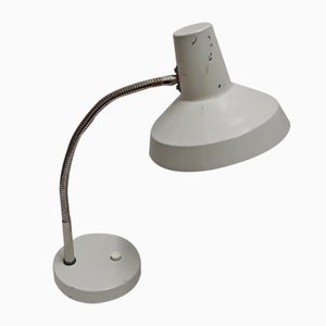 Adjustable Table Lamp with Light Grey Painted Metal Base, 1970s-HOI-798306