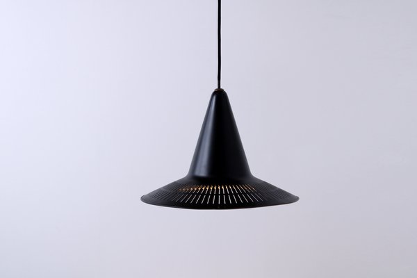 Adjustable Wall Lamp in Black and Teak from Indoor, 1950s-XT-1451409