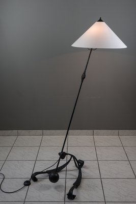 Adjustable Wrought Iron Painted Floor Lamp, 1960s-SPD-837975