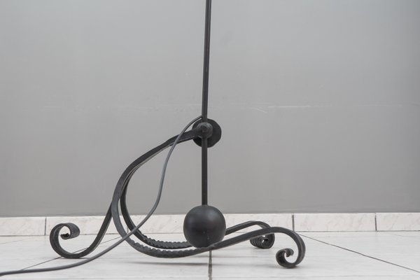 Adjustable Wrought Iron Painted Floor Lamp, 1960s-SPD-837975