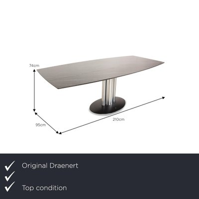 Adler II No. 1224 Stone Dining Table in Gray from Draenert-RQW-2036290