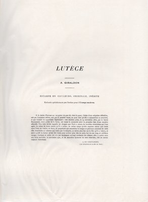 Adolphe Giraldon, Lutèce, 1898, Original Lithograph-YWW-2021951