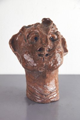 Adriano Tuninetto, Expressionist Sculpture of Demon, 1960s, Terracotta-LMR-1816486