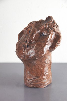 Adriano Tuninetto, Expressionist Sculpture of Demon, 1960s, Terracotta-LMR-1816486