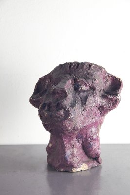 Adriano Tuninetto, Sculpture of Head, 1960s, Terracotta-LMR-1816503