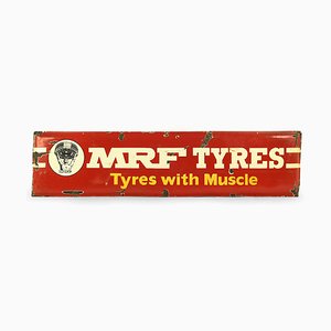 Advertising Enameled MRF Tires Sign, 1950s-NQ-656386