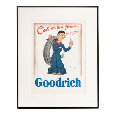 Advertising Graphics for Goodrich Tires, Weekly Illustration, France, 20th-Century, Print, Framed-FSD-1122011