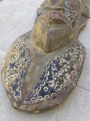 African Mask in Carved Wood, 1950s-ZFY-1756799