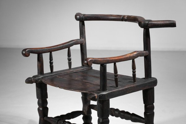 African Senoufo Chair in Solid Wood, 1950s-YU-1173783