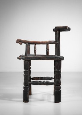 African Senoufo Chair in Solid Wood, 1950s-YU-1173783