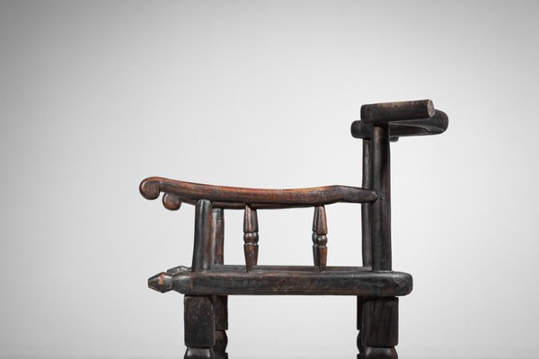 African Senoufo Chair in Solid Wood, 1950s-YU-1173783