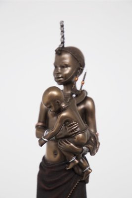 African Statue Mama Africa Masai, Limited Edition, 2004, Resin-RCE-1436017