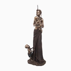 African Statue Mama Africa Masai, Limited Edition, 2004, Resin-RCE-1436017