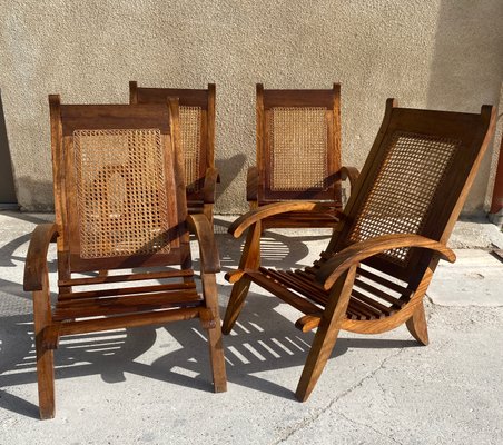 African Style Armchairs, 1950, Set of 4-SSK-1427482