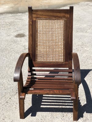 African Style Cane Armchair, 1950s-SSK-1332132