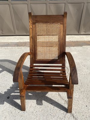 African Style Cane Armchair, 1950s-SSK-1332132