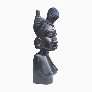 African Wooden Bust of a Woman, 20th Century-UR-1720204