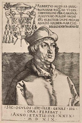 After Albrecht Durer, Portrait of Cardinal, Woodcut, Early 20th Century-ZCI-1788526