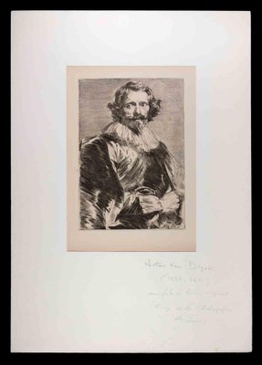 After Antoon Van Dyck, Portrait, Original Etching, 19th-Century-ZCI-1249549