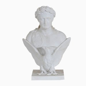 After Bertel Thorvaldsen, Bust of Napoleon Bonaparte, 19th Century, Bisque Porcelain-VEI-1364443